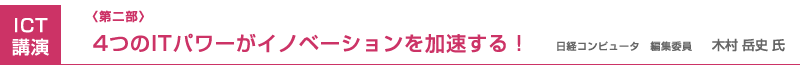 （第二部）ICT講演：4つのITパワーがイノベーションを加速する！